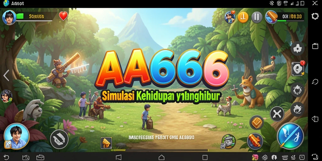 Tampilan gameplay menakjubkan dalam simulasi AA666.