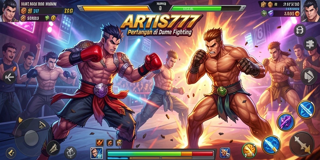 Gameplay seru ARTIS777 dengan pertarungan karakter yang dinamis.