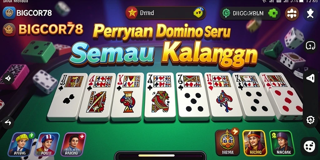 Tampilan gameplay Domino yang menarik di BIGCOR78.