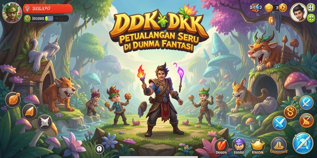 Screenshot DKK menunjukkan gameplay seru dalam petualangan fantasi.