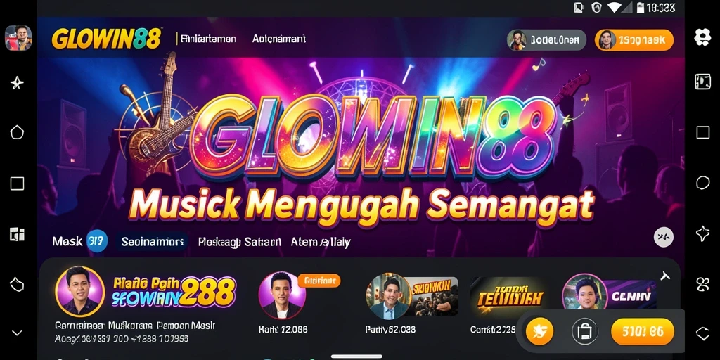 Tampilan gameplay menarik di GLOWIN88 saat bernyanyi dan bermain.