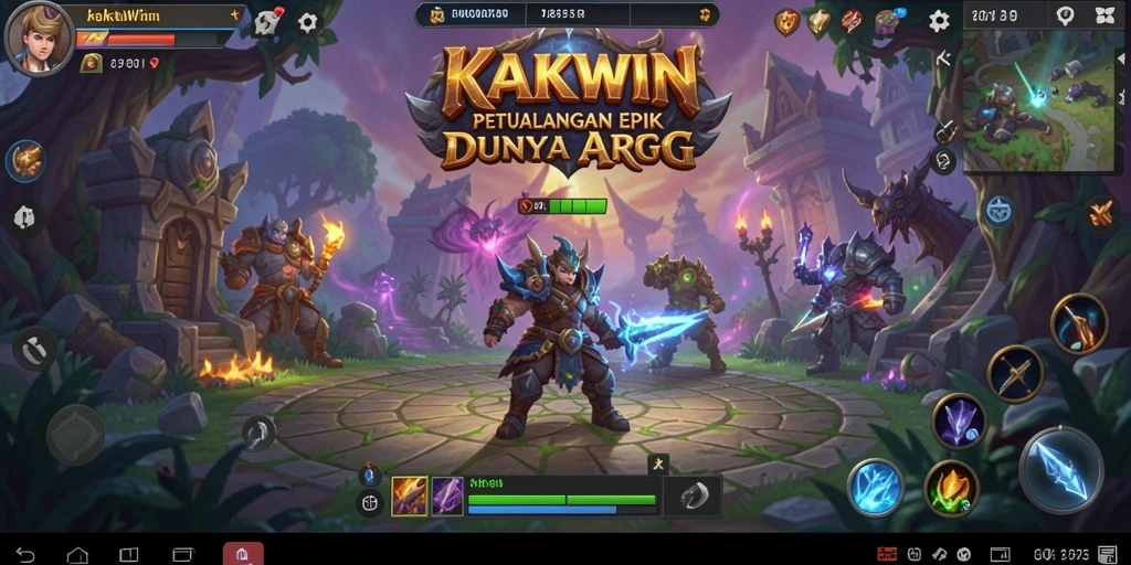 Screenshot menampilkan aksi seru dalam pertarungan ARPG KAKWIN.
